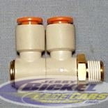 Double Swivel Elbow 90� 1/4NPT 3/8